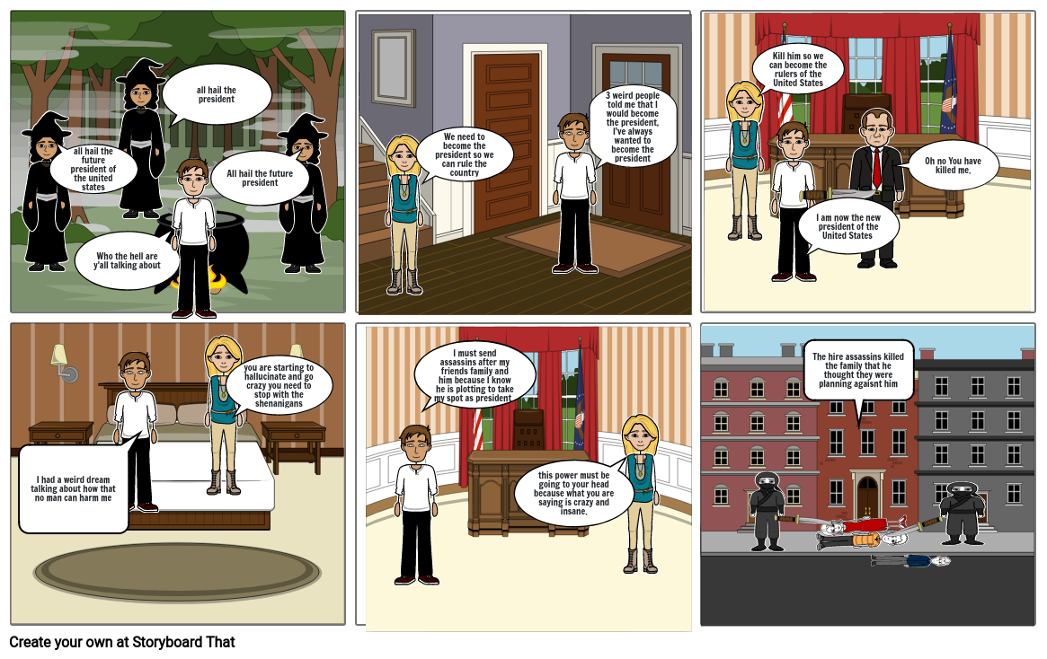 Macbeth Comic Strip Part 1- Thomas Dean Storyboard