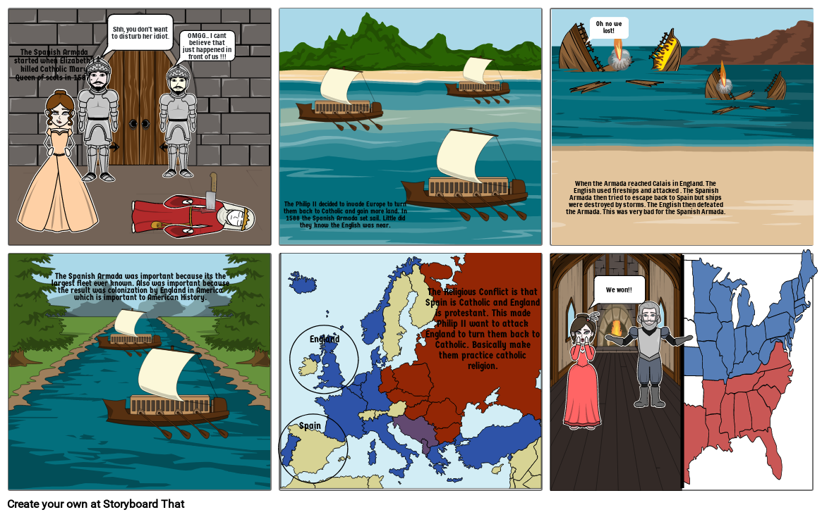 Spanish Armada Storyboard by 900bcd44