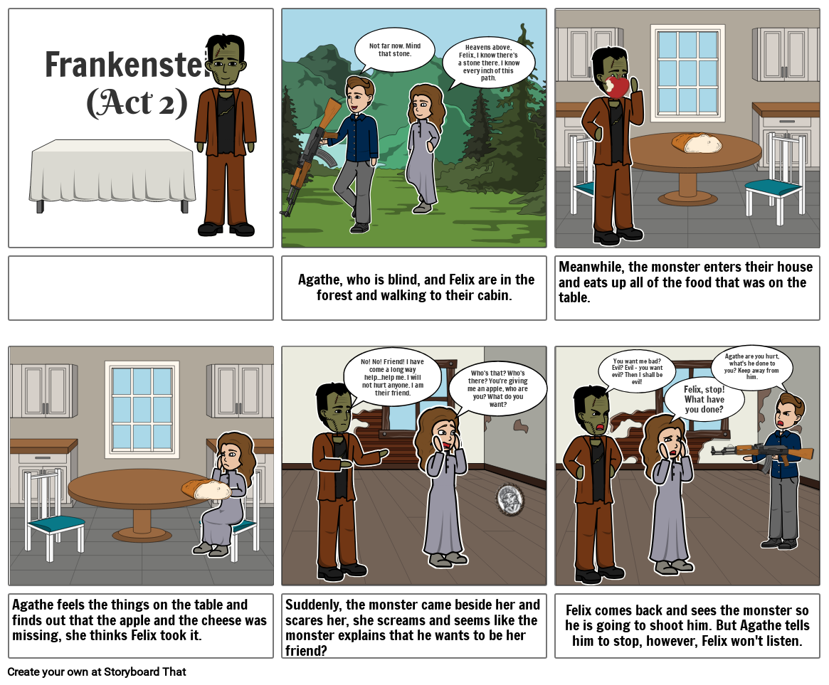 Frankenstein Act 2 Storyboard by 9018391a