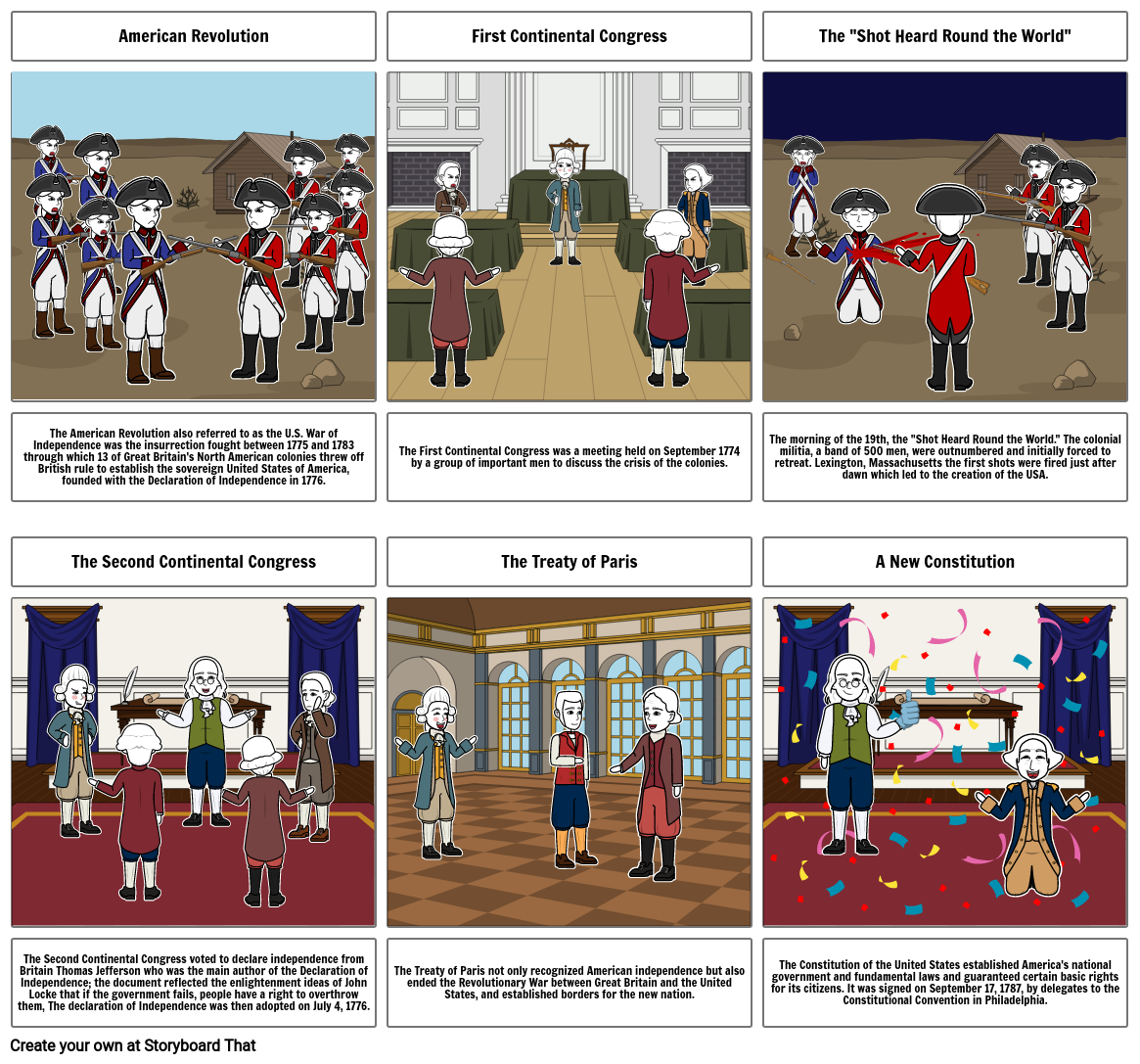 American Revolution Storyboard par 907ad8f3