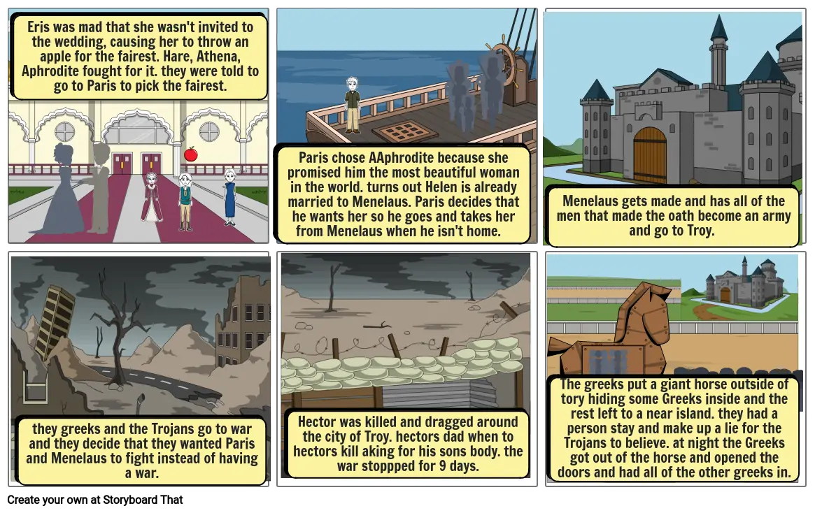 Trojan War Project Storyboard Por 9090da4c