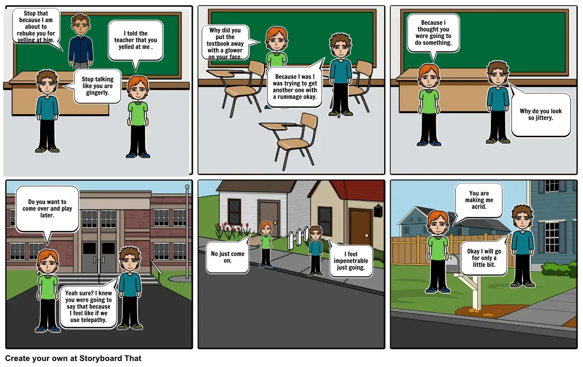 vocabulary comic strip