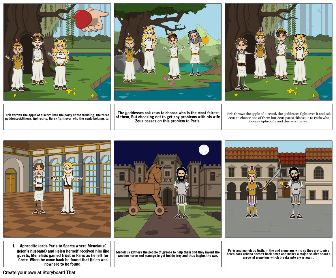 Trojan War Story Storyboard by 912c00bf