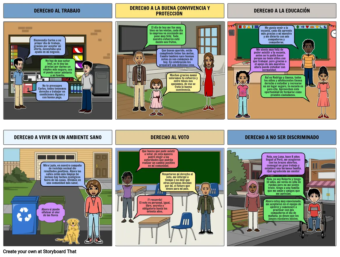 DERECHOS Y DEBERES CIUDADANOS Storyboard By 9147febd