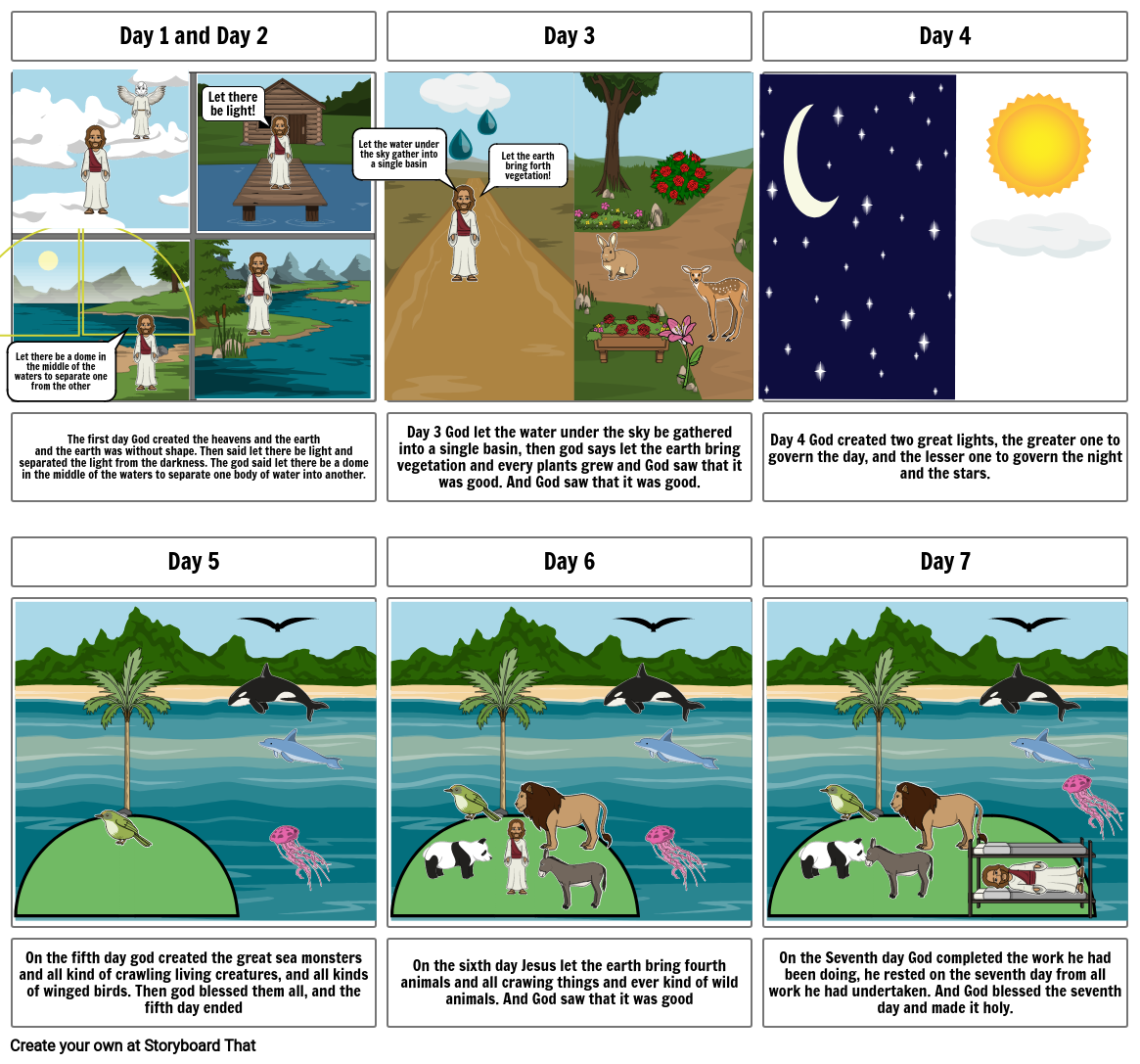 7 Day Creation Storyboard by 915e8108