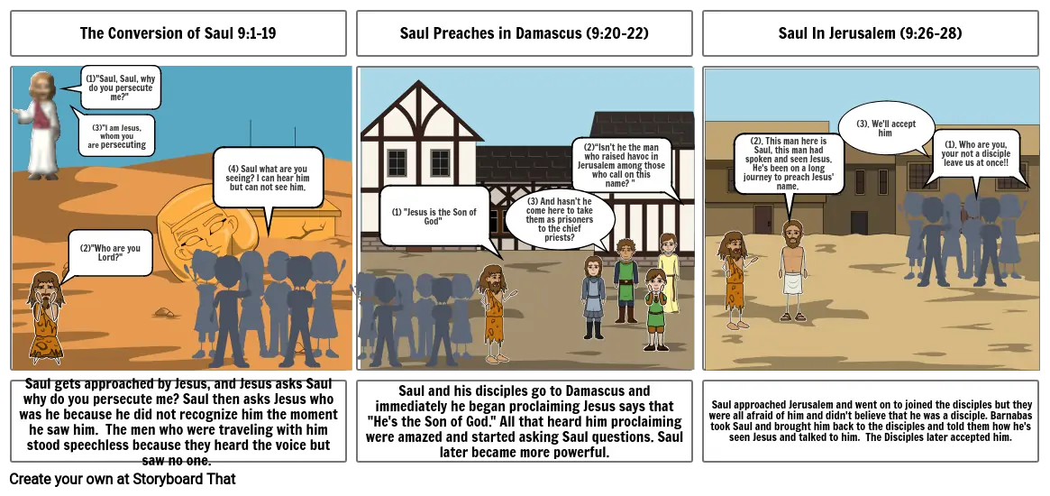 Acts of The Apostles Storyboard