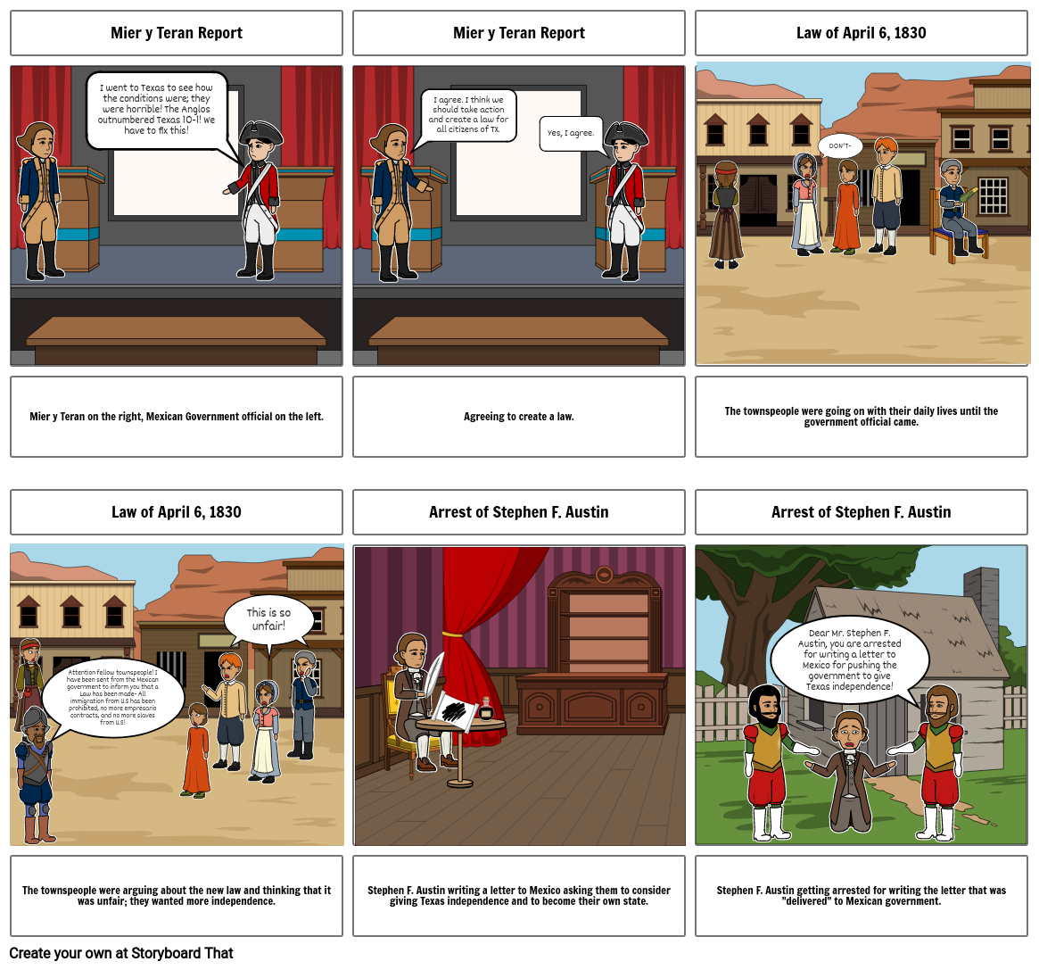 Causes Of The Texas Revolution Storyboard By 17b20544 1669