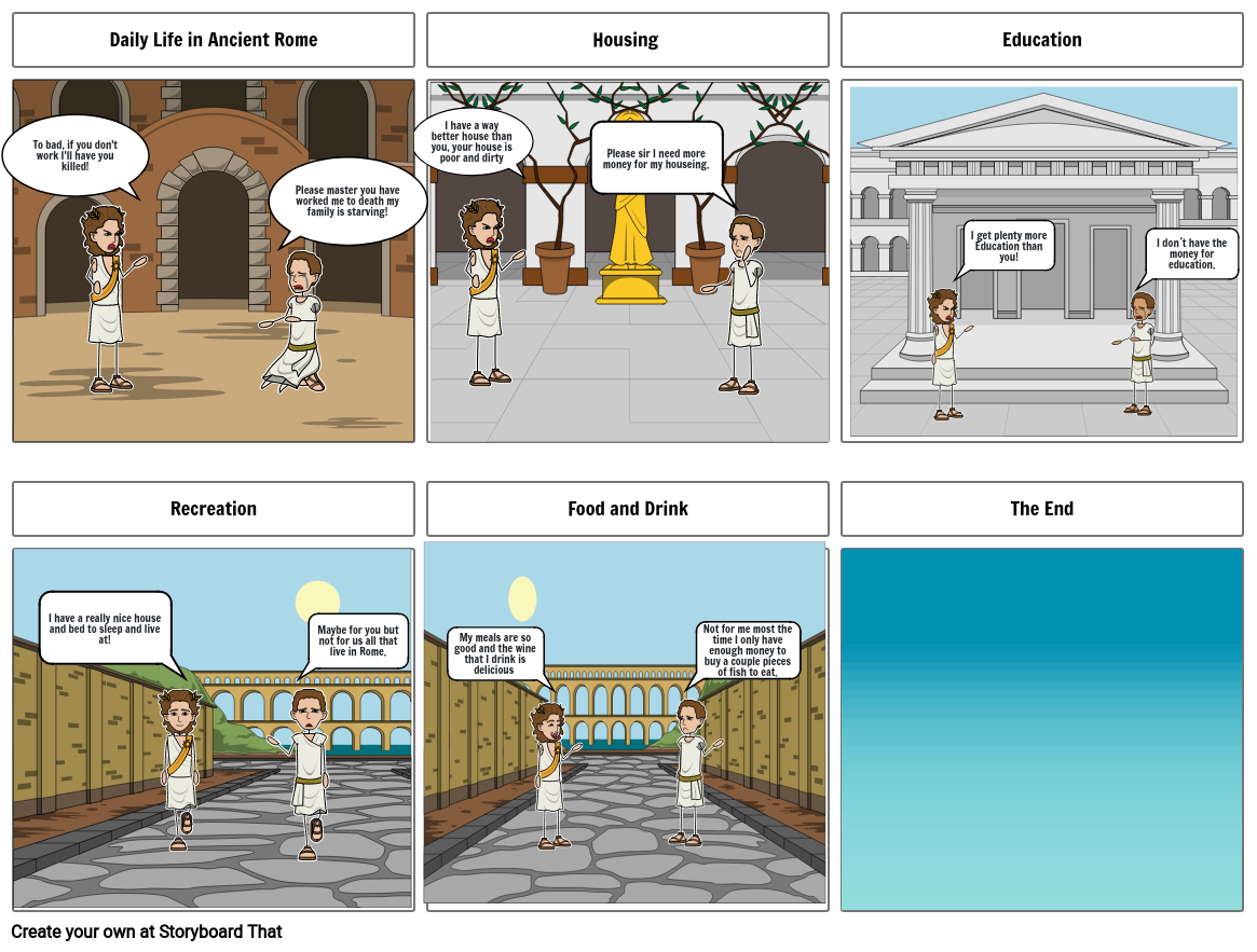Daily Life In Ancient Rome Storyboard By 9162e311