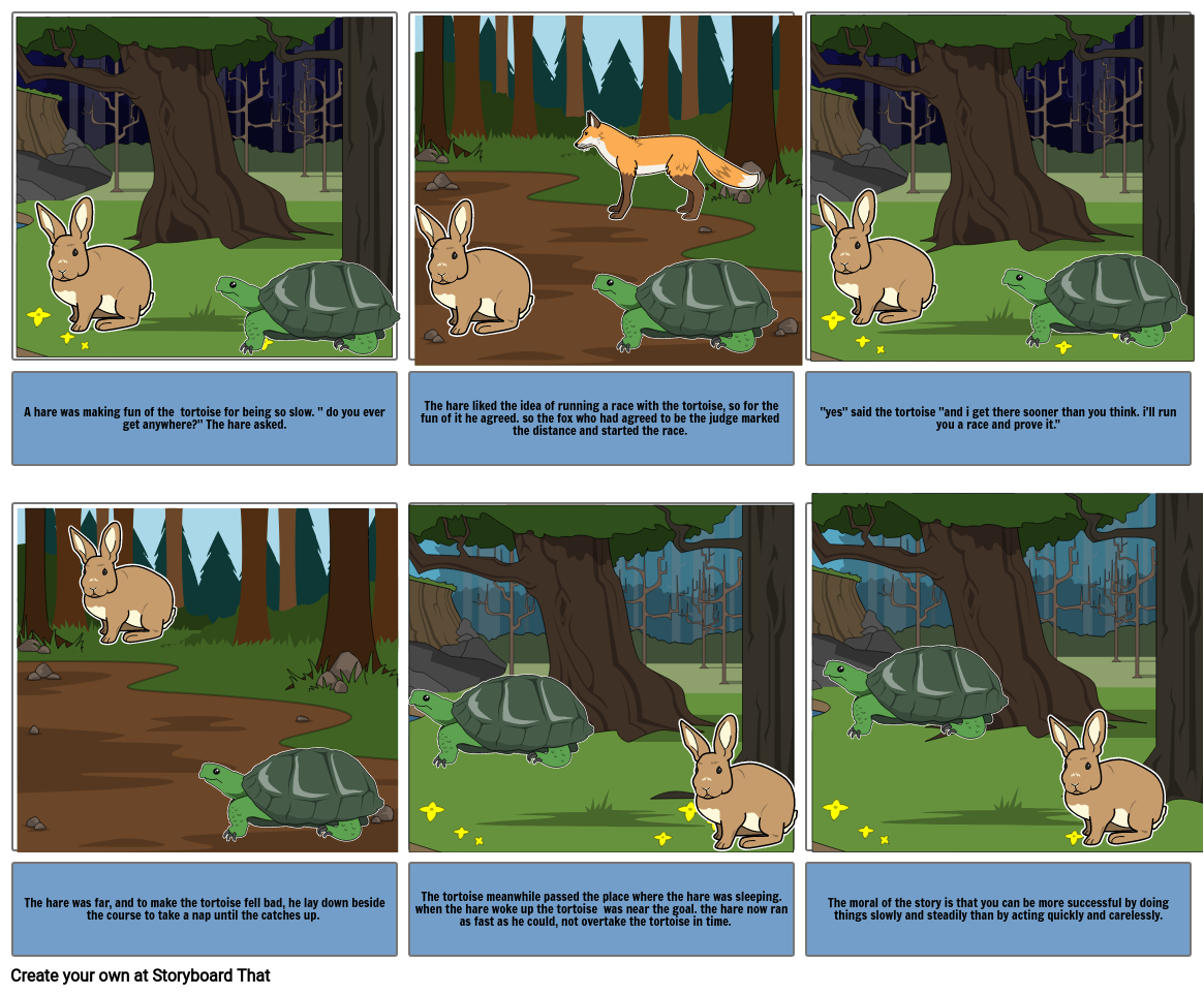 the hare and the tortoise Storyboard by 91a330b6