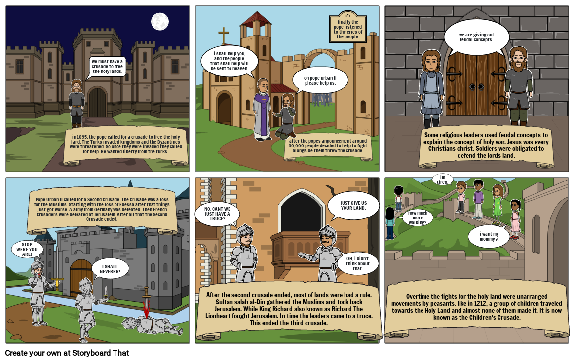 crusades Storyboard by 91b7f57f