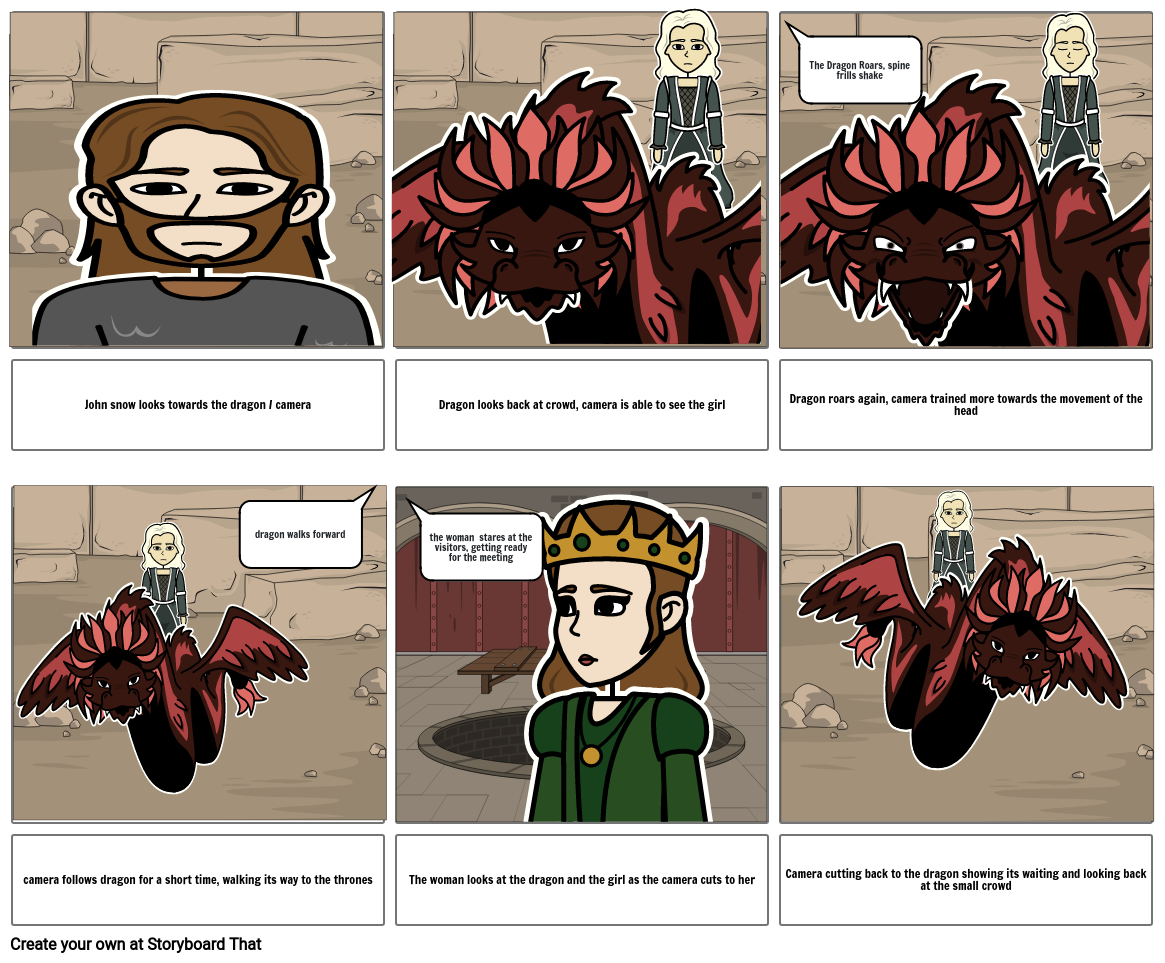 Game of Thrones Dragon pit Storyboard pt2