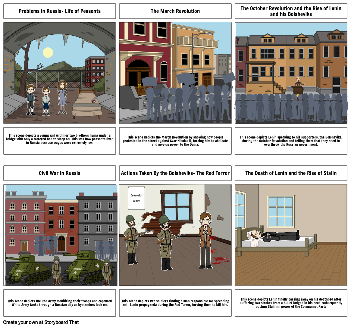 Russian Revolution Storyboard by 920c0d38
