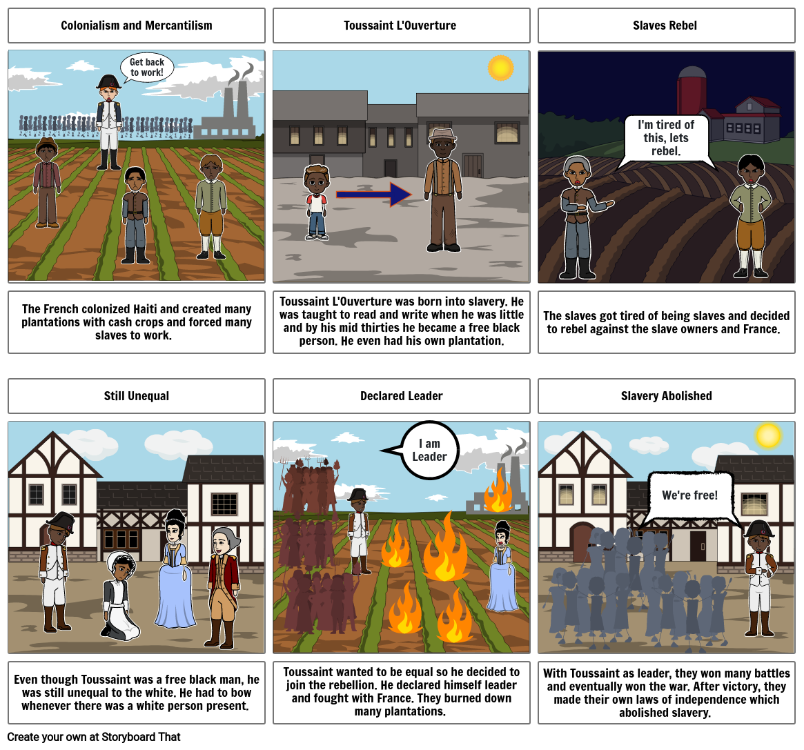 Haitian Revolution Storyboard by 9216a3b2