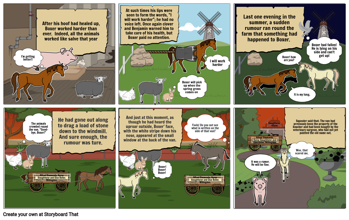 animal farm chapter 9 storyboard