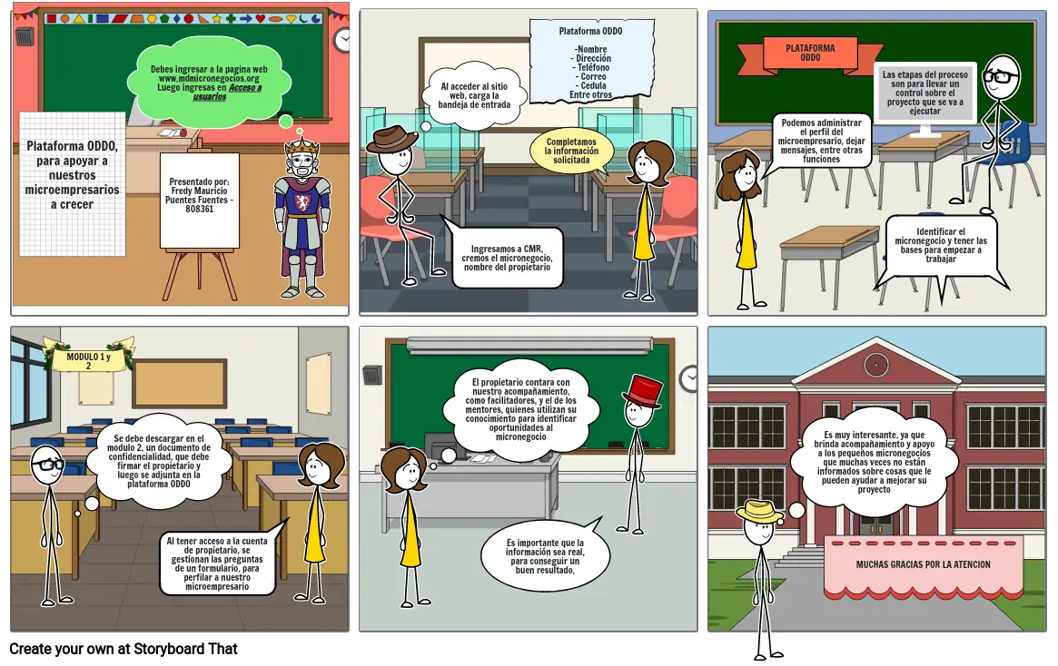 Storyboard - Plataforma ODDO - Fredy Puentes