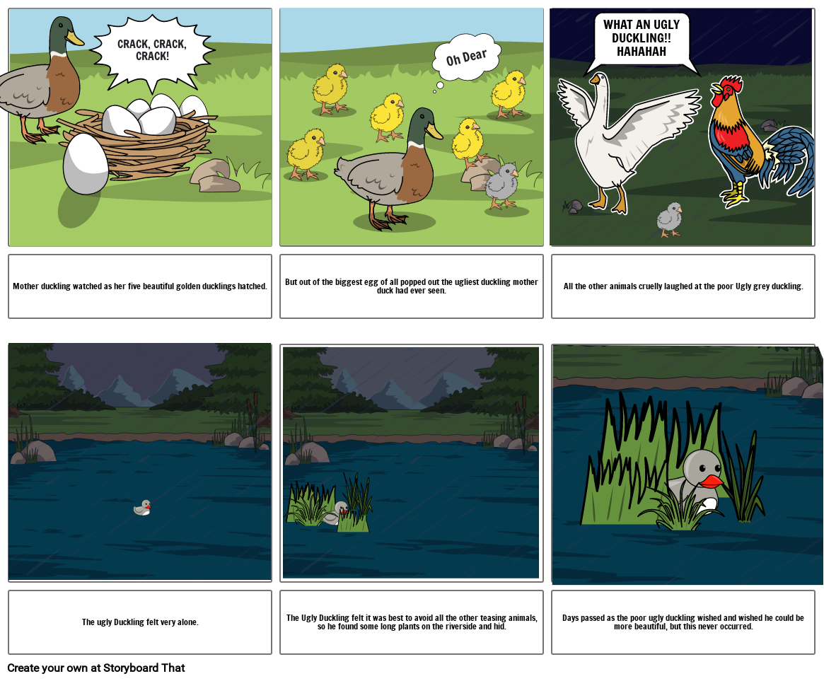 The Ugly Duckling Storyboard By 9331afae