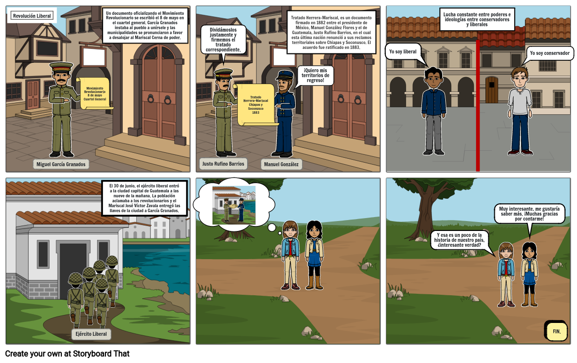 Historieta Republica Y Reforma Liberal Pt Storyboard