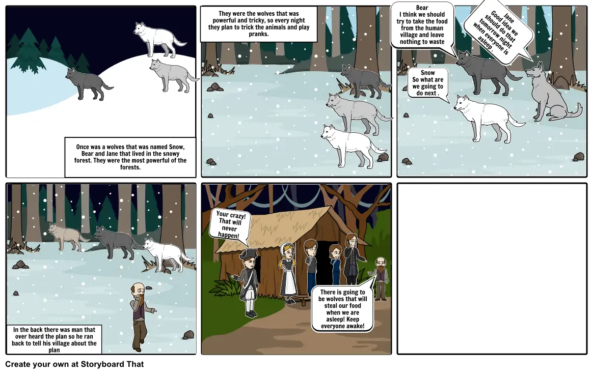 Snowflake the wolf Anansi tale