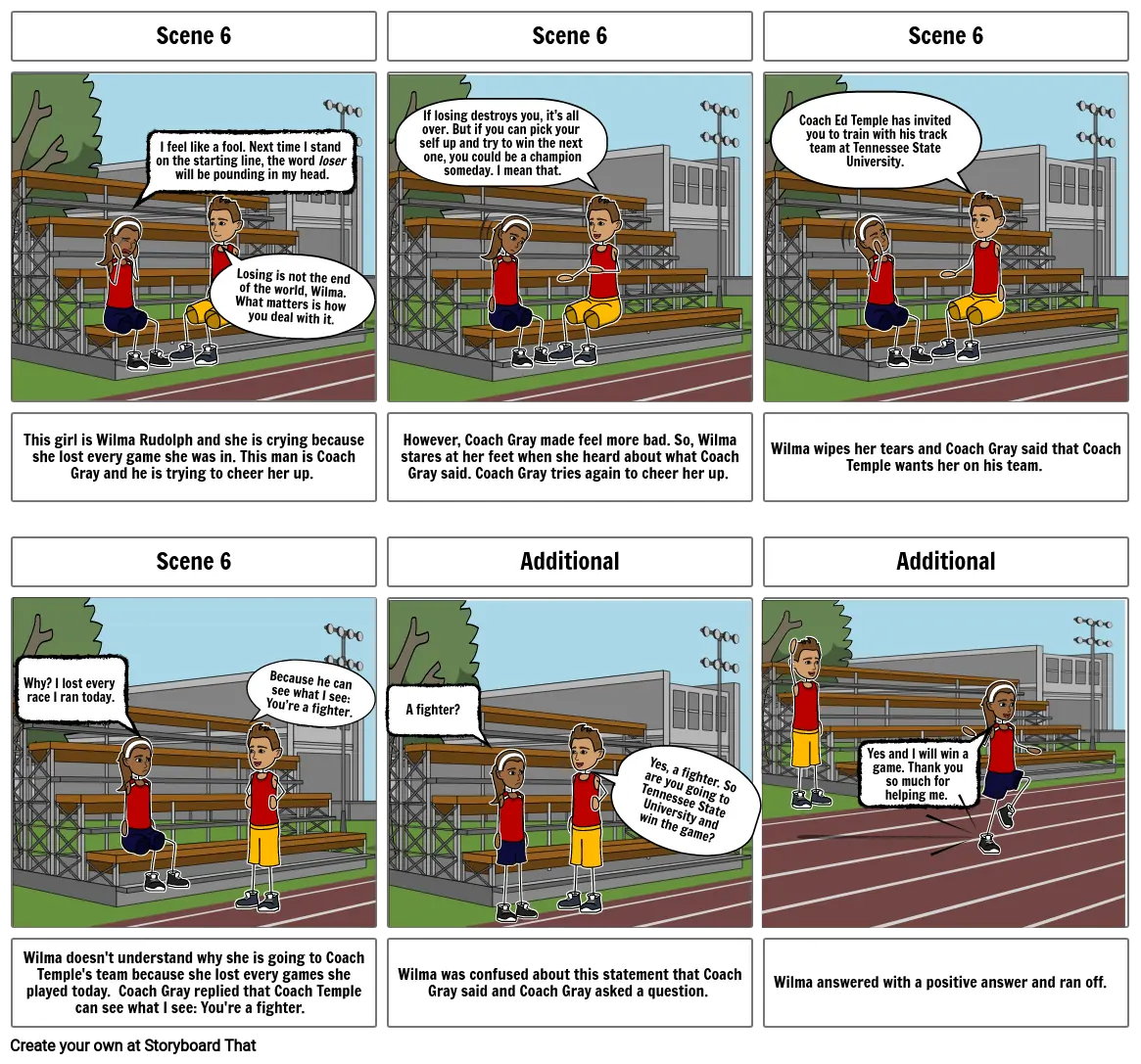 Wilma Rudolph comic book (Scene 6)