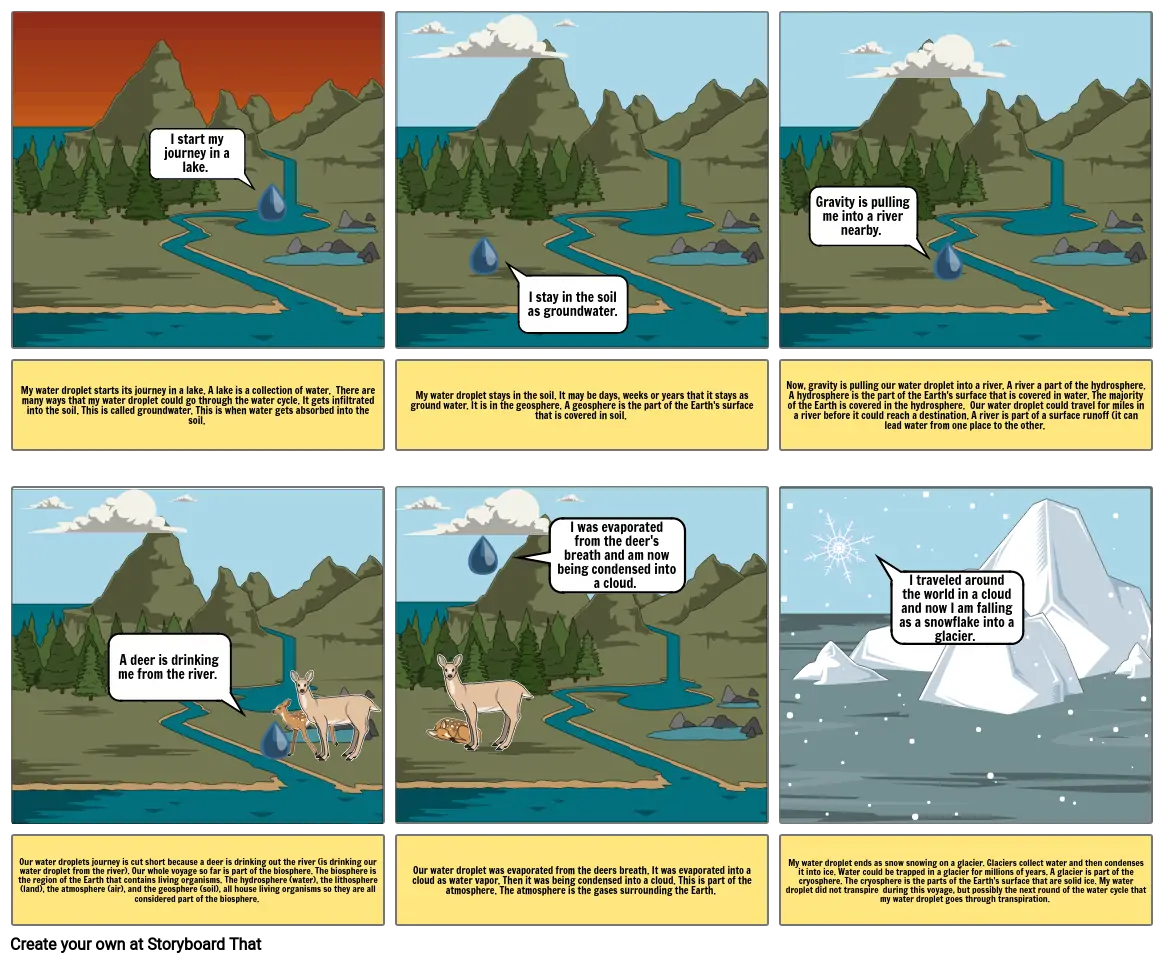 My Water Droplets Journey Through the Water Cycle