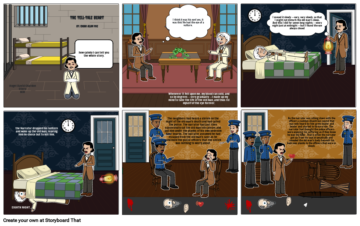 The Tell Tale Heart by Allan Poe Storyboard by 939aba4d