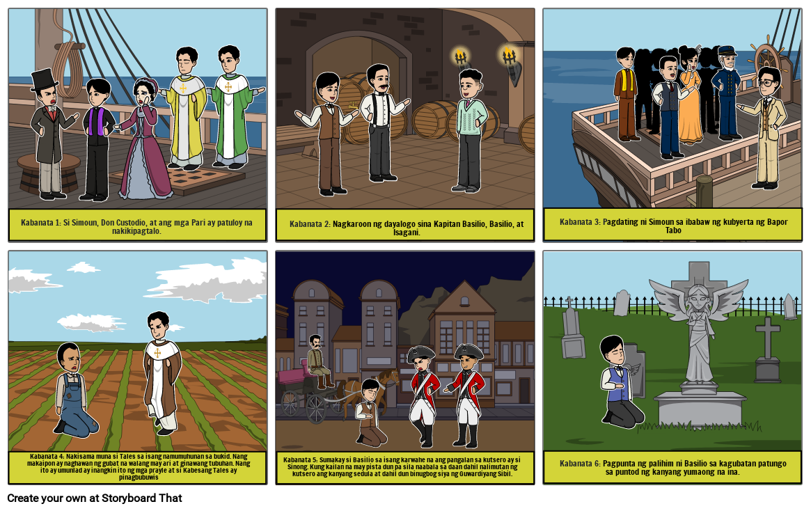 El Filibusterismo Kabanata 1 6 Storyboard By 939eba8c