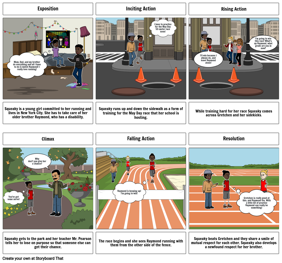 Raymond&#39;s Run Storyboard Project