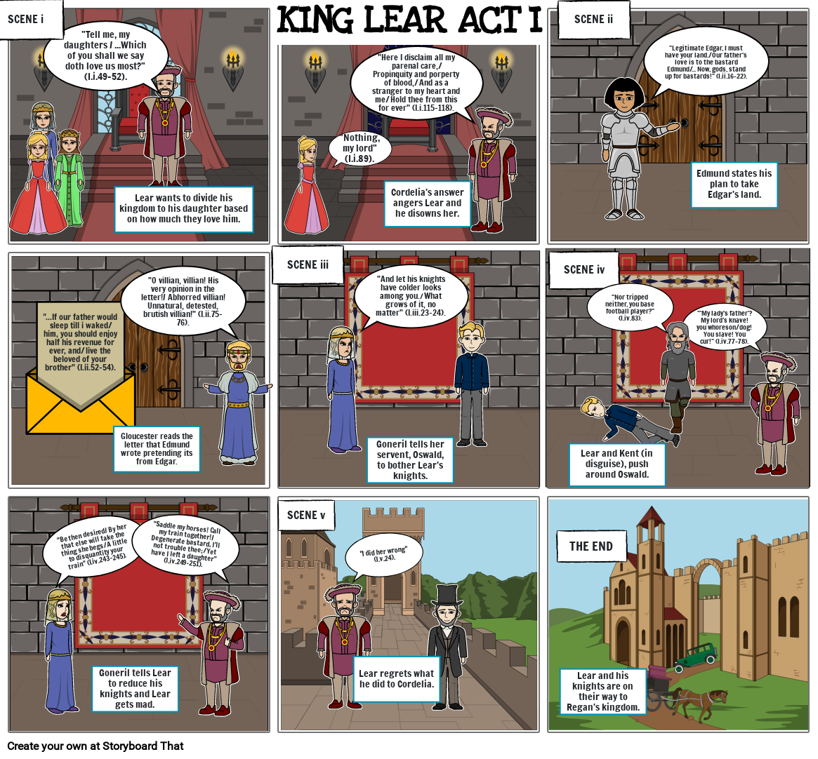 King lear Storyboard by 93fd5e96