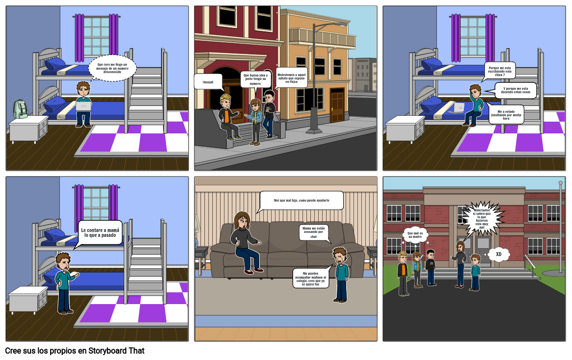 El Ciber Acoso Storyboard by 941d33b2