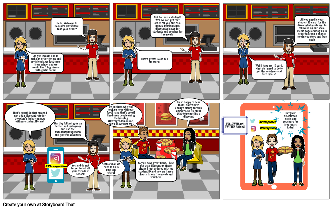 Domino's Pizza, influencer Video concept Storyboard