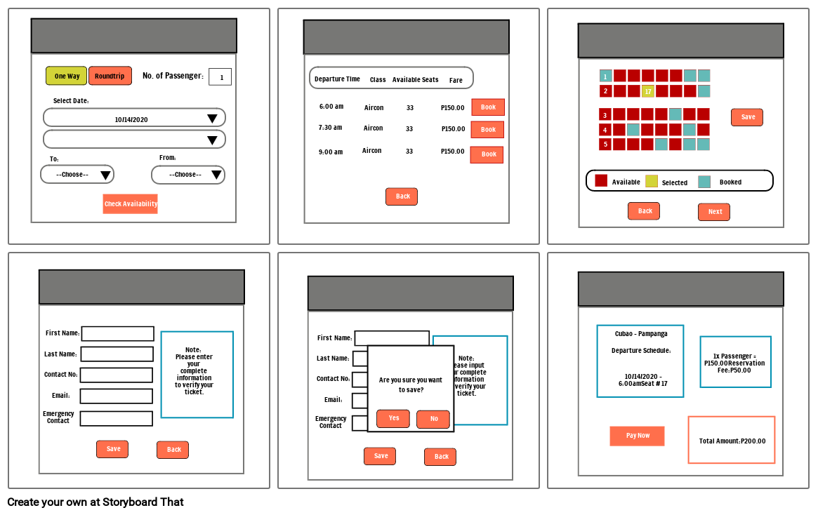 Bus reservation system