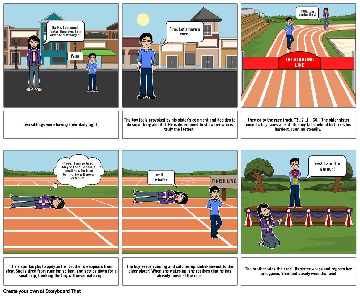 Slow and steady wins the race Storyboard by 945bfe3a