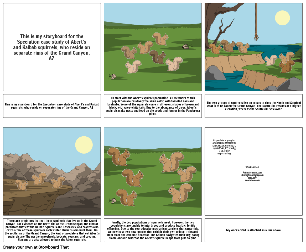 speciation case study activity