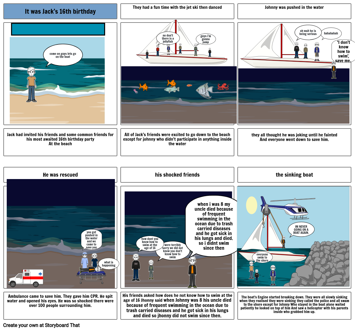 sea pollution Storyboard por 94e47ef5