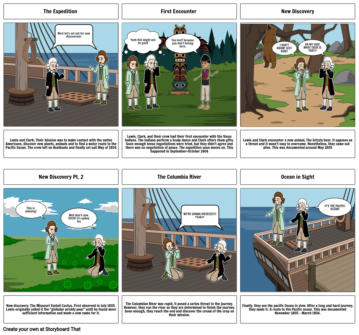 Lewis and Clark Expedition Storyboard by 952fe1f5