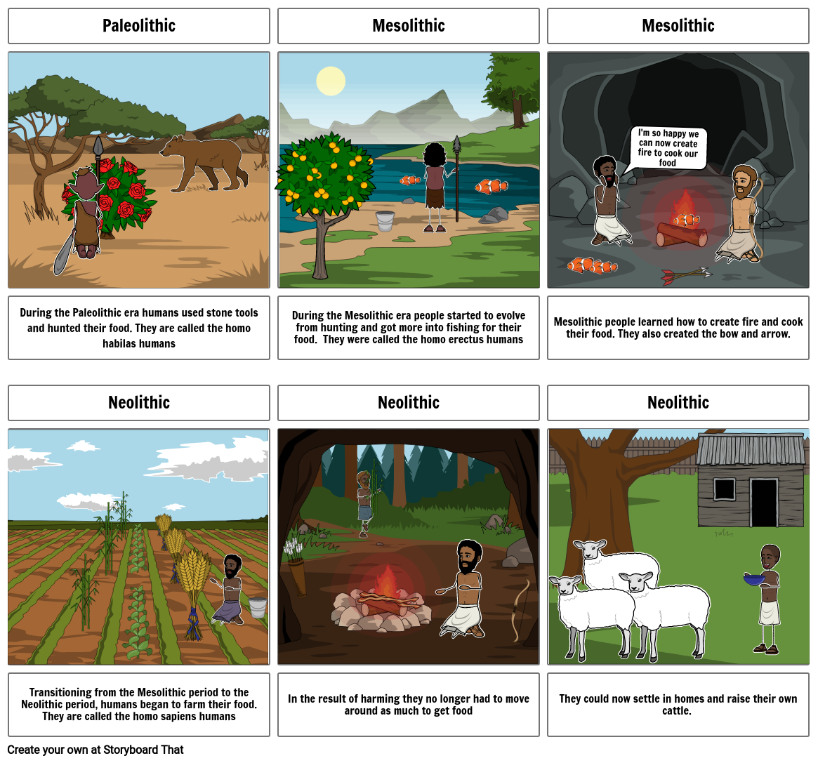 The Stone Age Storyboard By 95d89a4e 