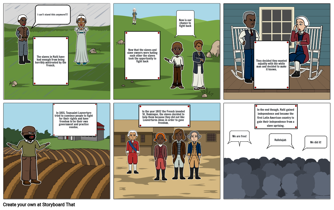 Haitian Revolution Storyboard by 95e29dd2