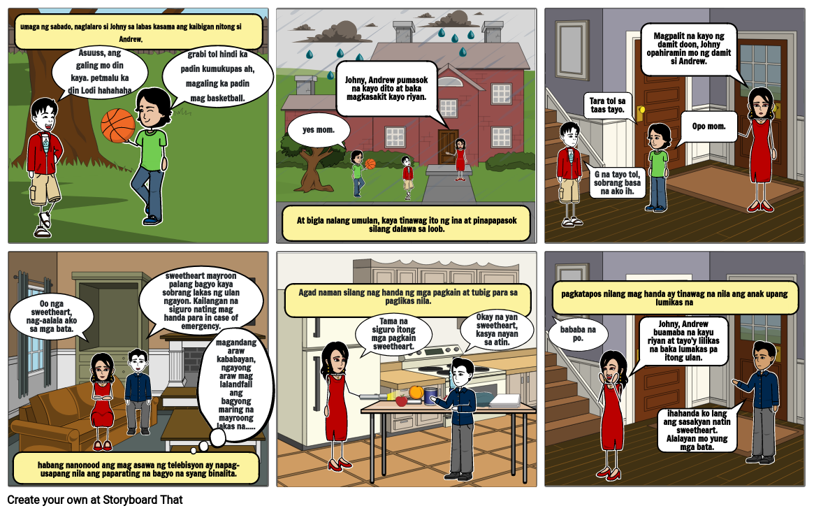 Comic Strip Na May Rehistro Ng Wika Storyboard 8908