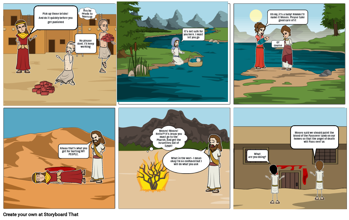 Exodus comic strip Storyboard by 9609e140