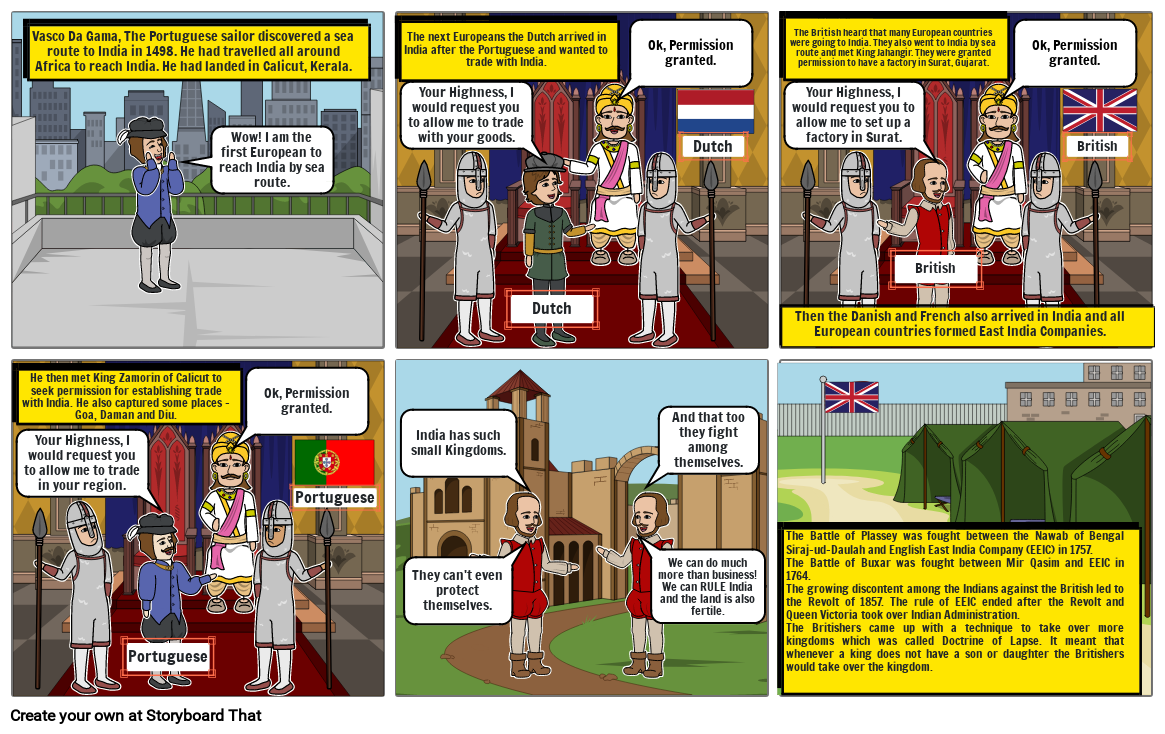 THE BRITISH RULE IN INDIA Storyboard by 96155188