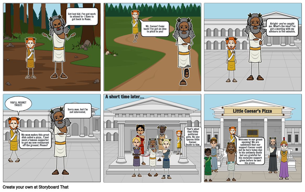 Rome Comic Strip Storyboard by 962857ad