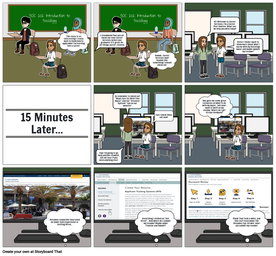 UCSB Career Services Storyboard