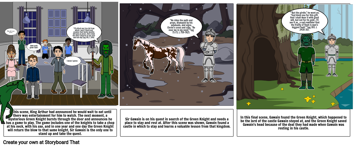 Sir Gawain and the Green Knight Storyboard by 970935d1