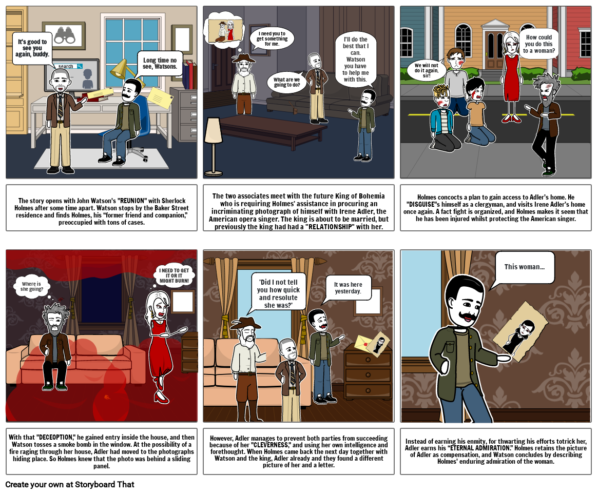A Scandal in Bohemia - Sherlock Holmes Storyboard