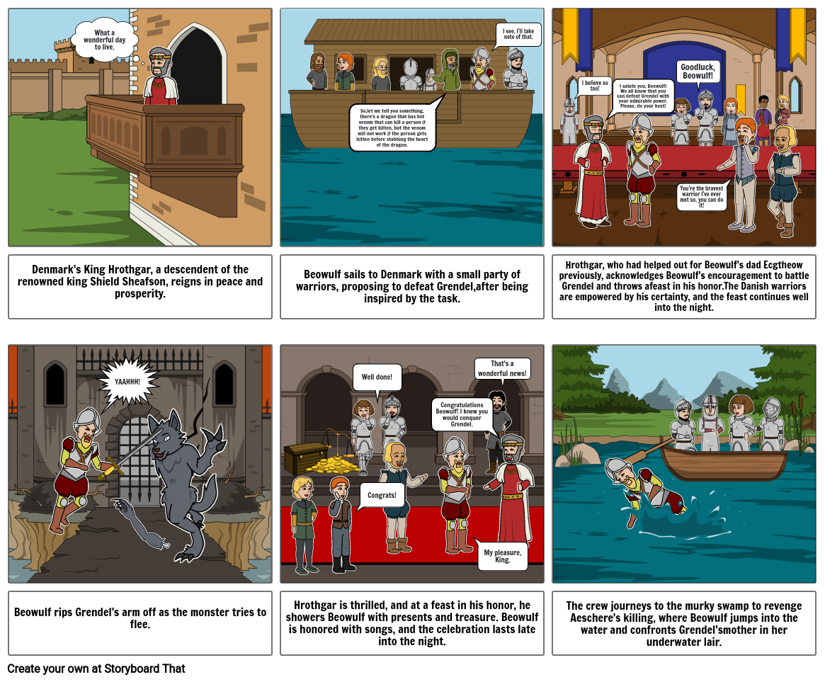 comic strip beowulf Storyboard by 977531a0