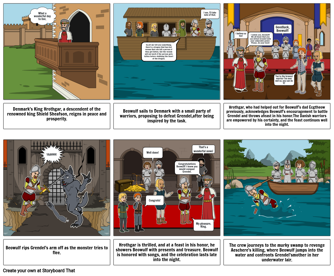 beowulf comic strip assignment