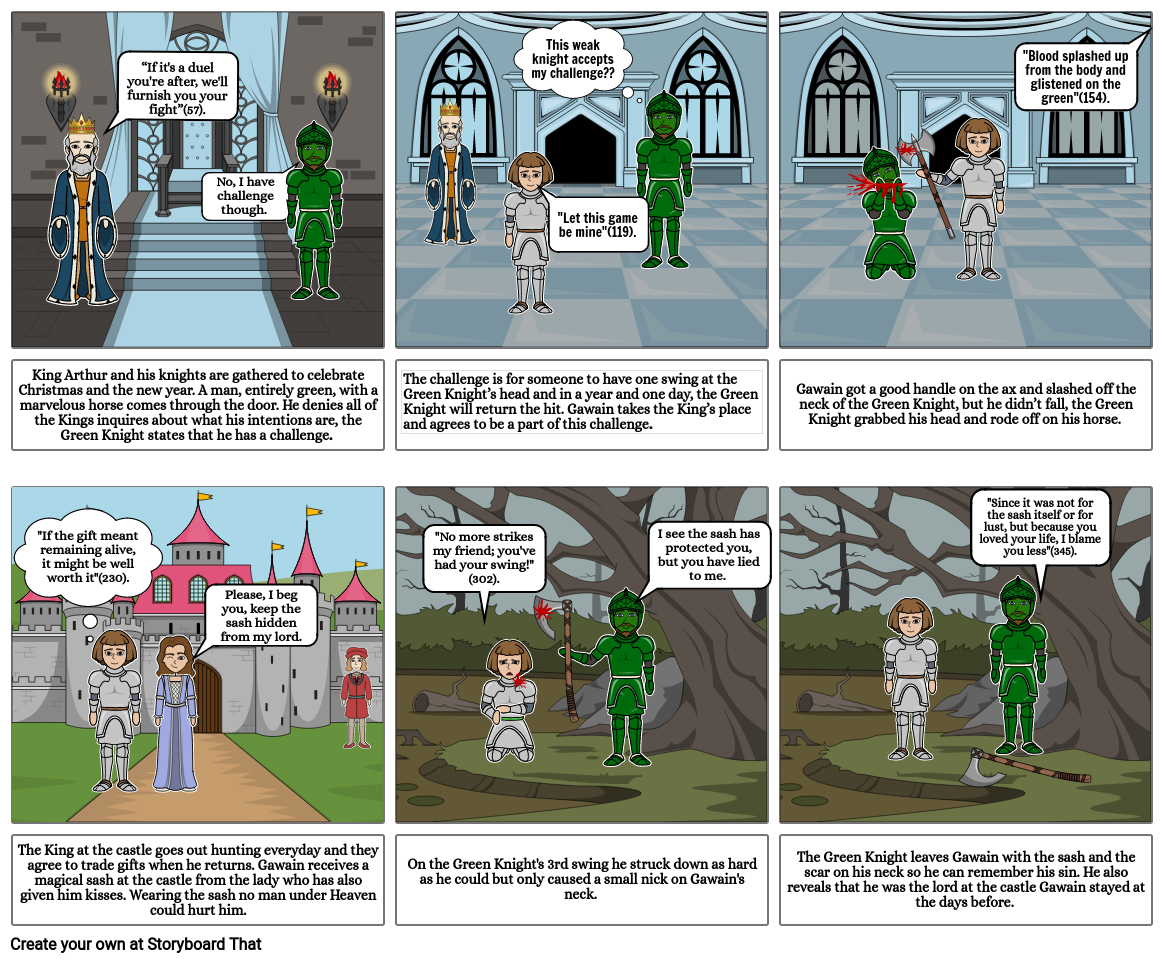 Sir Gawain and the Green Knight Storyboard par 97cb470883460