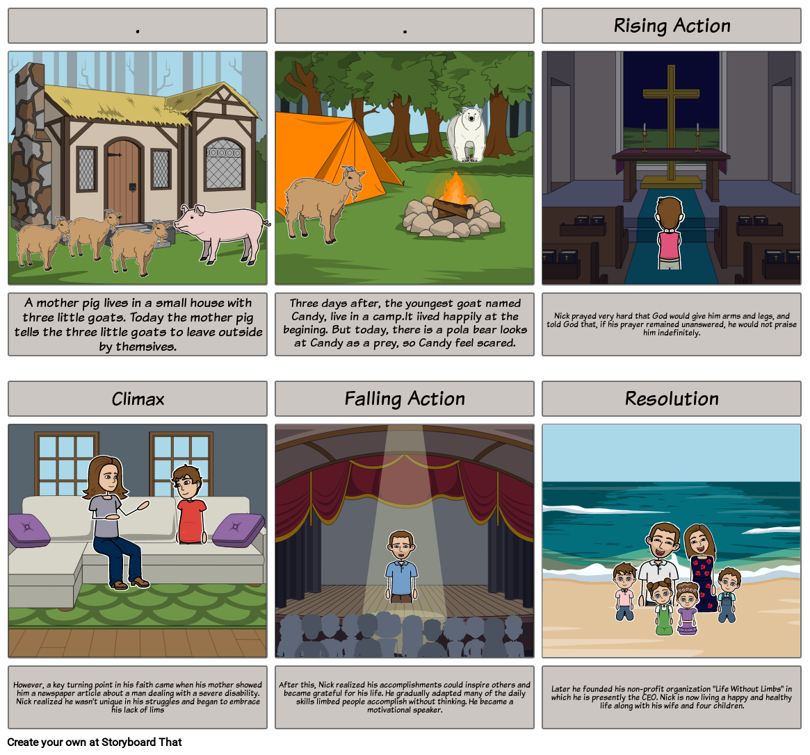 three little goats Storyboard by 97f9bb09