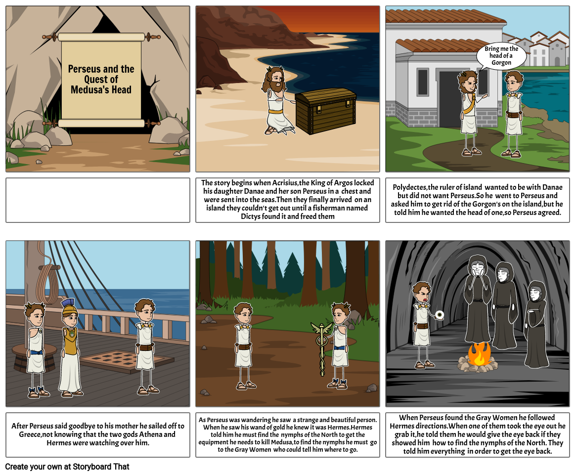 Perseus Journey Storyboard by 98235a65