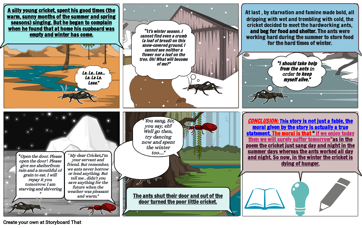 The Ant and Cricket comic strip